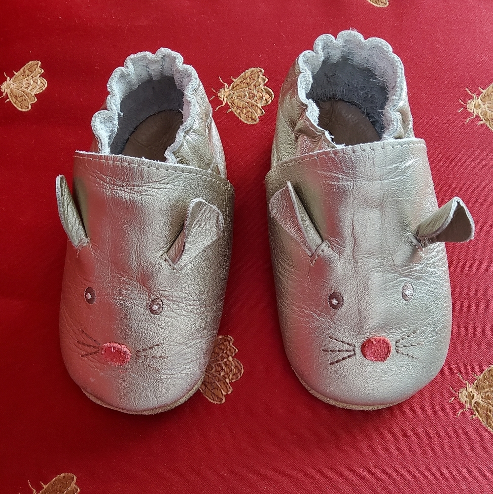 Baby Boden Gold Leather Shoes 6-12 Months